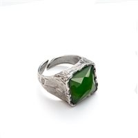 Anello Antracite Uomo Anelli in Argento Avventurina AN35 RE VERDE - AN35 RE VERDE